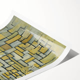 Modern Wall Art: Piet Mondrian's Composition in Brown and Gray