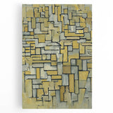 Modern Wall Art: Piet Mondrian's Composition in Brown and Gray