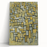 Modern Wall Art: Piet Mondrian's Composition in Brown and Gray