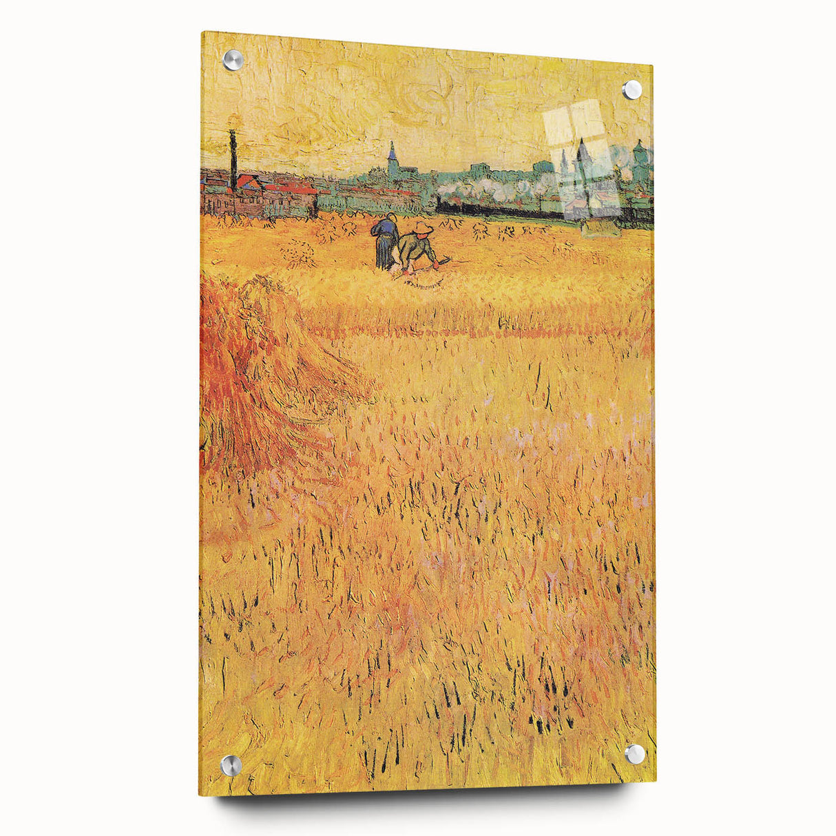 Impressionist Wheat Field Art - Inspired by Van Gogh's Arles Landscape