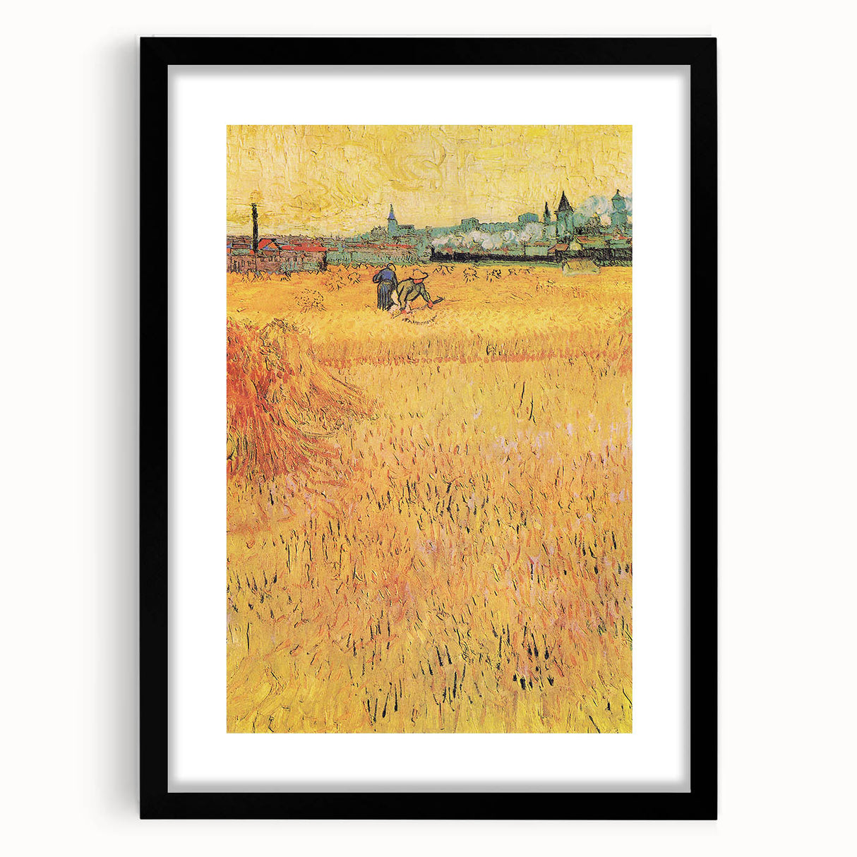 Impressionist Wheat Field Art - Inspired by Van Gogh's Arles Landscape