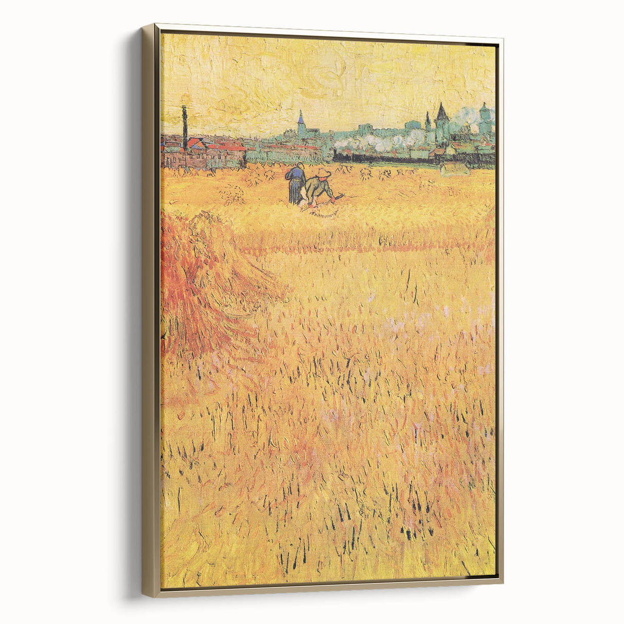 Impressionist Wheat Field Art - Inspired by Van Gogh's Arles Landscape