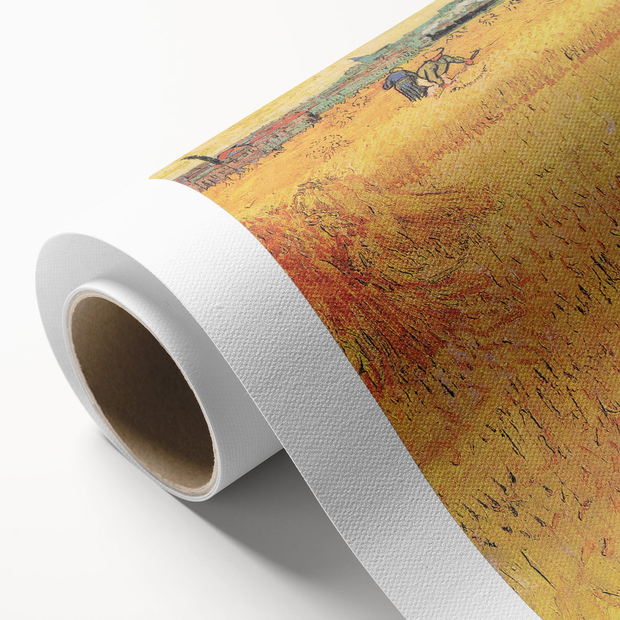 Impressionist Wheat Field Art - Inspired by Van Gogh's Arles Landscape