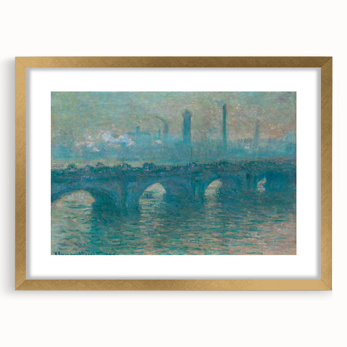 Claude Monet Prints - Waterloo Bridge Impressionist Wall Art