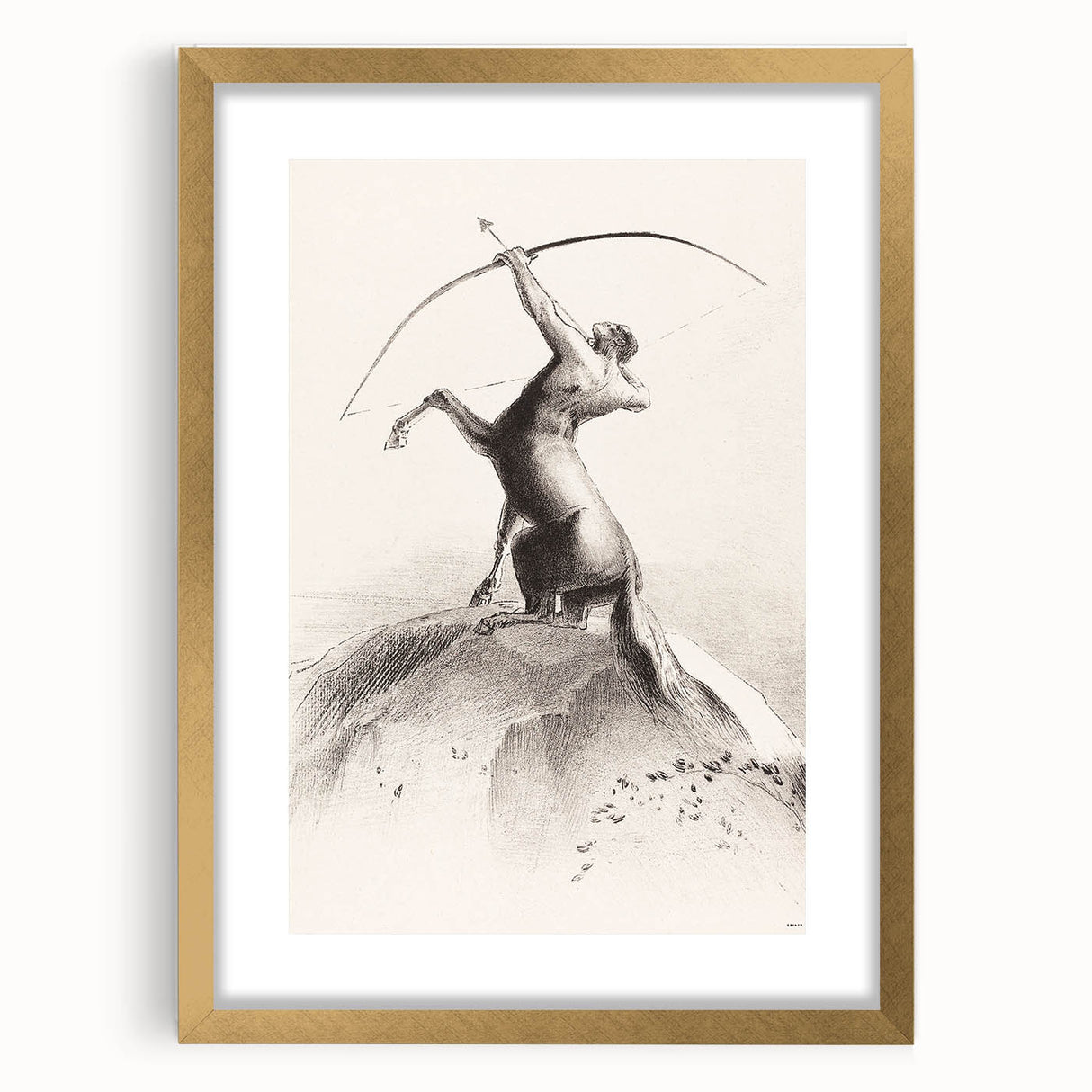 Modern Wall Art: Centaur Aiming at the Clouds - Mythical Elegance
