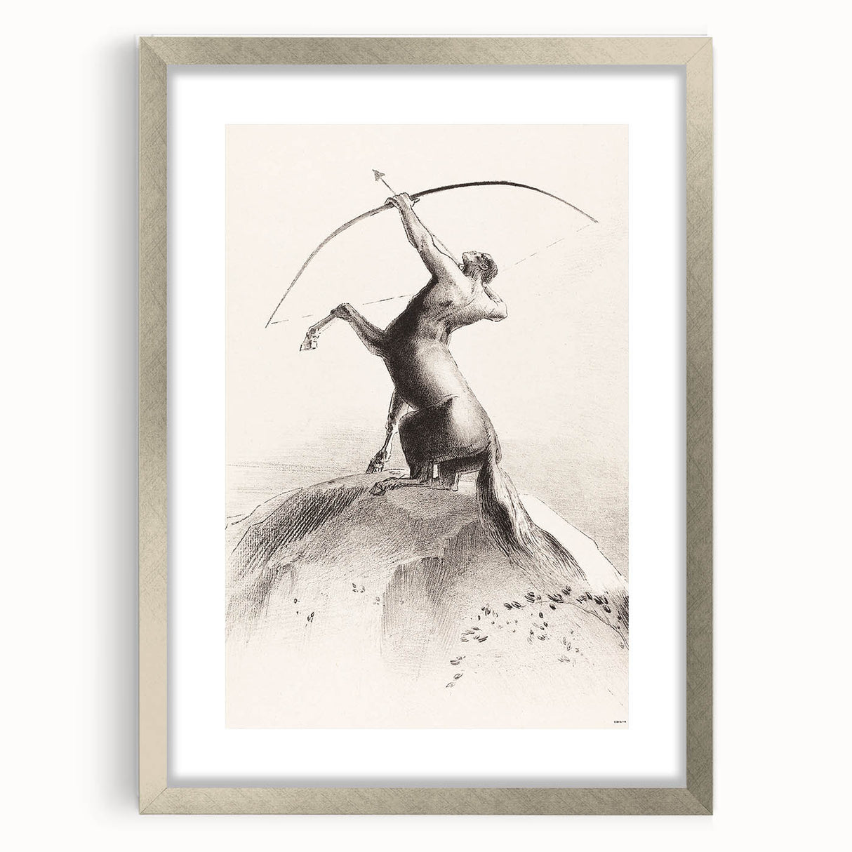 Modern Wall Art: Centaur Aiming at the Clouds - Mythical Elegance