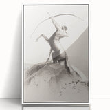 Modern Wall Art: Centaur Aiming at the Clouds - Mythical Elegance