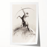 Modern Wall Art: Centaur Aiming at the Clouds - Mythical Elegance