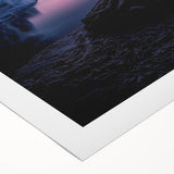 Rolled canvas artwork depicting a stunning landscape with intricate cave formations, showcasing rich earth tones and textures, perfect for home decor or art collectors.