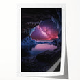 Stunning rolled canvas print showcasing a vibrant landscape scene with intricate cave formations, perfect for home decor. Packaged securely in a durable tube for safe delivery.
