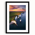 Black-framed landscape artwork depicting dramatic cliffs with vibrant colors and intricate details, showcasing the beauty of nature. Perfect for home décor.