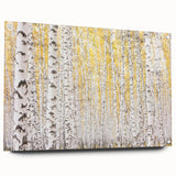 Canvas Art for Dining Area – Serene Birch Tree Forest Wall Decor