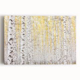 Canvas Art for Dining Area – Serene Birch Tree Forest Wall Decor