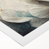 Elegant Floral Living Room Wall Art – Teal & Gold Canvas Print