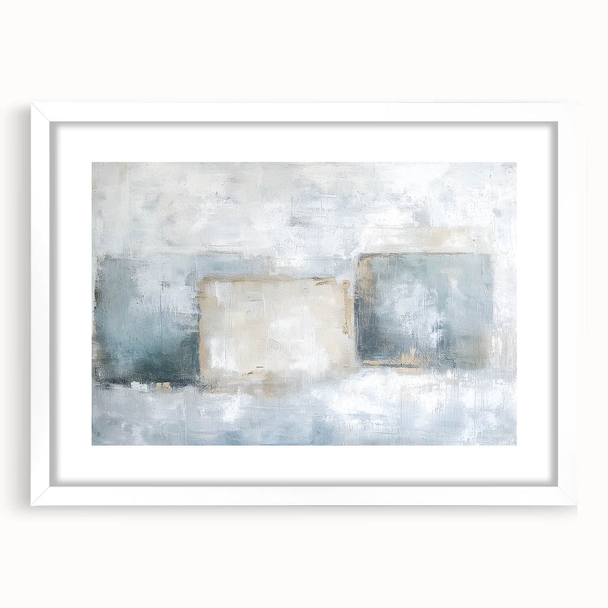 Abstract geometric frame with a white mat, showcasing a modern design that adds elegance to any space. Ideal for contemporary home decor and art enthusiasts.