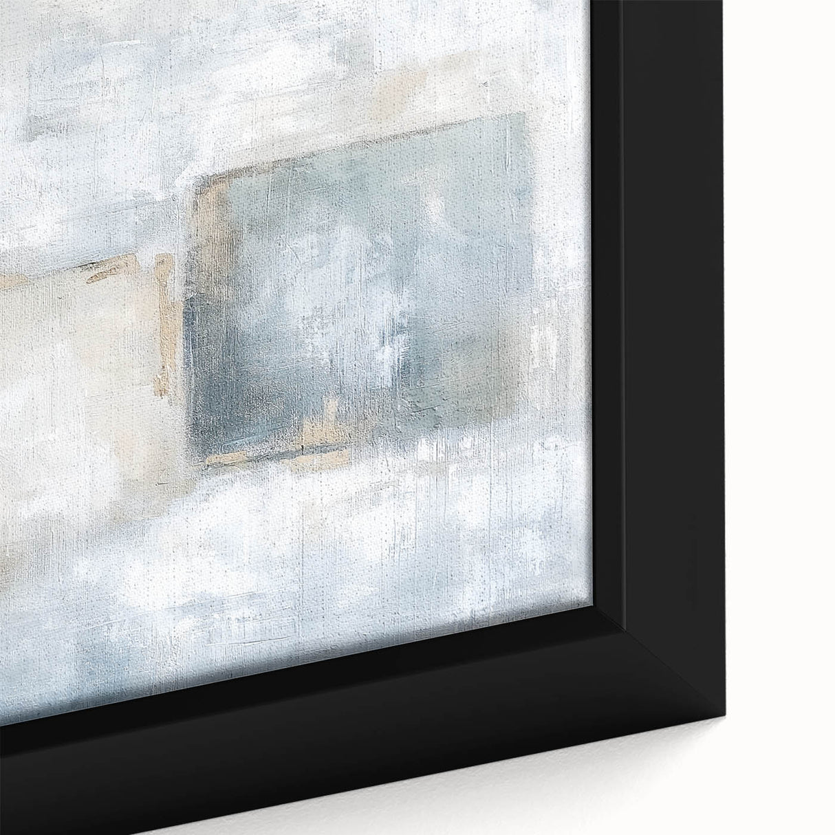 Close-up of an abstract geometric framed canvas art piece showcasing vibrant colors and intricate patterns, ideal for modern home decor and artistic expression.