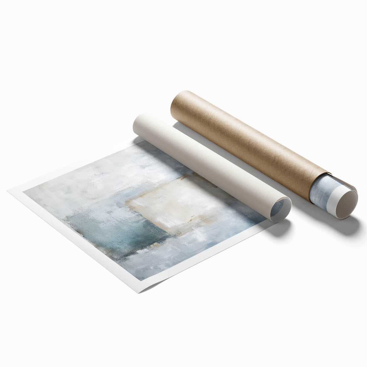 Abstract geometric rolled print featuring vibrant colors and intricate patterns, suitable for modern decor. Packaged securely in a durable tube for easy shipping.