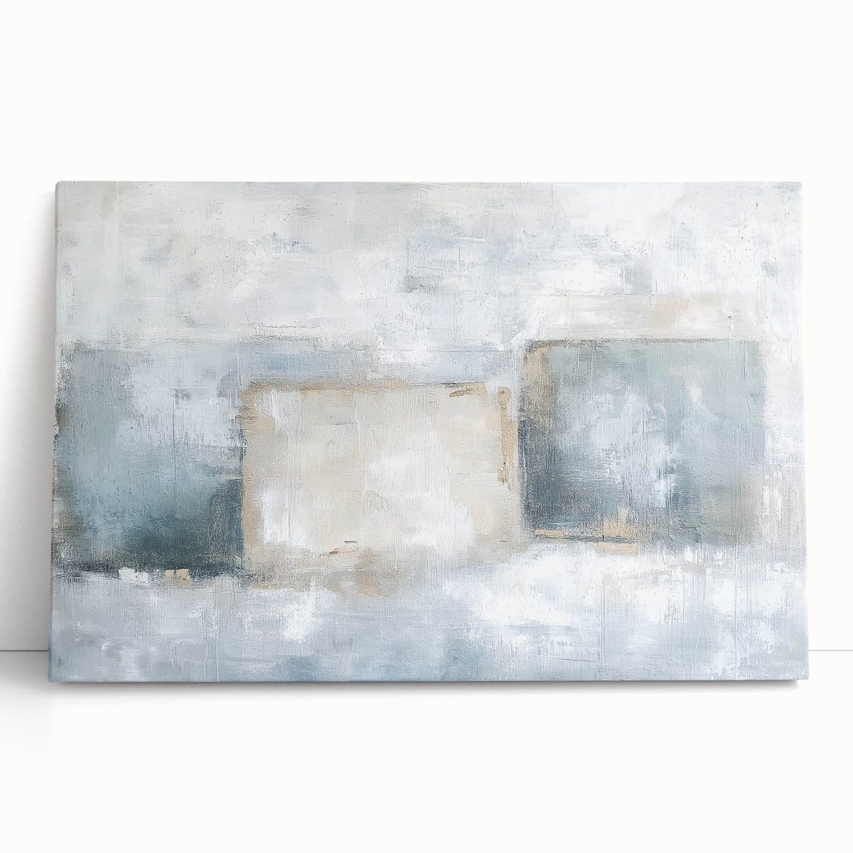 Abstract geometric canvas art piece in vibrant colors, featuring sharp angles and bold shapes, ideal for modern home decor. Perfect for adding a contemporary touch to living spaces.