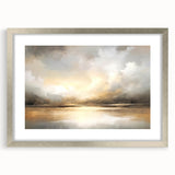 Abstract landscape wall art framed in silver with a mat, showcasing vibrant colors and intricate patterns, ideal for enhancing modern home decor.