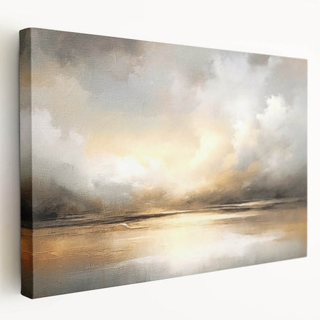 Abstract landscape wall art on stretched canvas, showcasing vibrant colors and dynamic patterns, ideal for modern home decor or artistic displays.
