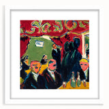 Expressionist Art: Tavern by Kirchner Vibrant Canvas Print
