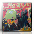 Expressionist Art: Tavern by Kirchner Vibrant Canvas Print