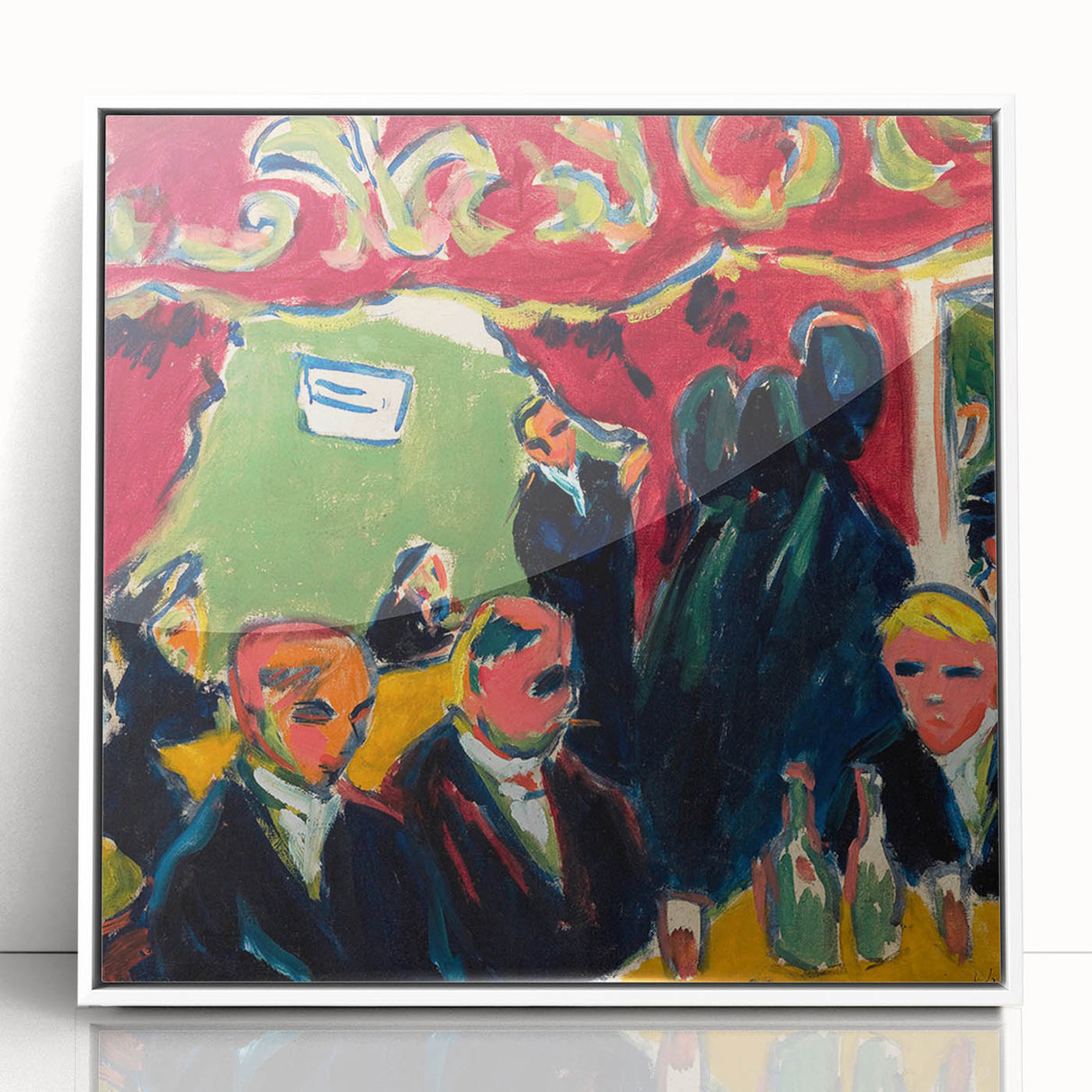 Expressionist Art: Tavern by Kirchner Vibrant Canvas Print