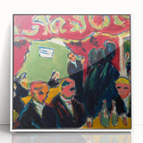 Expressionist Art: Tavern by Kirchner Vibrant Canvas Print