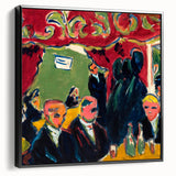 Expressionist Art: Tavern by Kirchner Vibrant Canvas Print