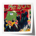 Expressionist Art: Tavern by Kirchner Vibrant Canvas Print