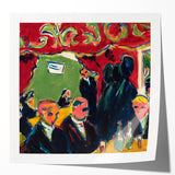Expressionist Art: Tavern by Kirchner Vibrant Canvas Print