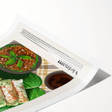 Extra large wall art featuring line art flowers in black on a white background, rolled print format.