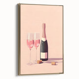 Framed canvas featuring a vintage poster art of a black and white landscape, ideal for bedroom wall decor.