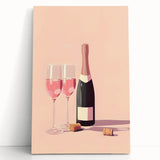 Black and white stretched canvas featuring assorted kitchen utensils, ideal for kitchen wall art.