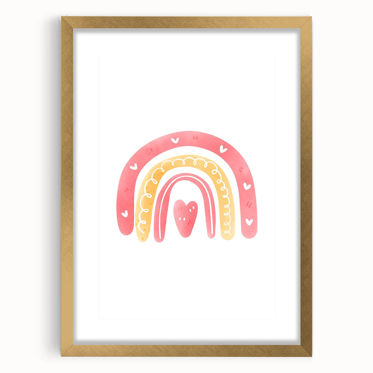 Children’s Wall Decor - Heart Rainbow Kids Room Art Print