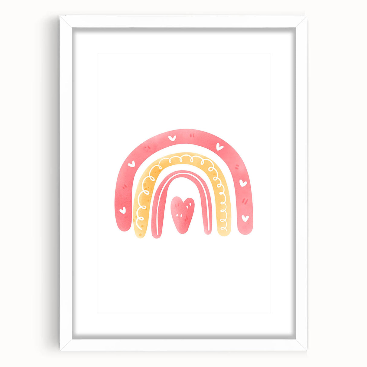 Children’s Wall Decor - Heart Rainbow Kids Room Art Print