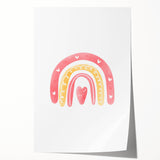 Children’s Wall Decor - Heart Rainbow Kids Room Art Print