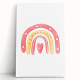 Children’s Wall Decor - Heart Rainbow Kids Room Art Print