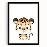 Adorable Leopard Kids Room Wall Art - Nursery Wall Art Print