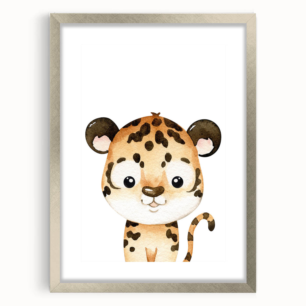 Adorable Leopard Kids Room Wall Art - Nursery Wall Art Print