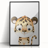Adorable Leopard Kids Room Wall Art - Nursery Wall Art Print