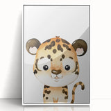 Adorable Leopard Kids Room Wall Art - Nursery Wall Art Print