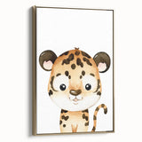 Adorable Leopard Kids Room Wall Art - Nursery Wall Art Print