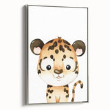 Adorable Leopard Kids Room Wall Art - Nursery Wall Art Print