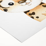 Adorable Leopard Kids Room Wall Art - Nursery Wall Art Print