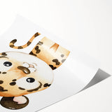 Adorable Leopard Kids Room Wall Art - Nursery Wall Art Print