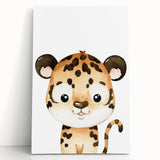 Adorable Leopard Kids Room Wall Art - Nursery Wall Art Print
