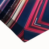 Close-up of a stretched canvas depicting a serene landscape bridge scene, showcasing rich colors and fine details, ideal for home decor or art enthusiasts.