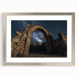 Landscape art print featuring a scenic canyon view, framed in a sleek silver frame with a mat, ideal for enhancing home decor or office spaces.