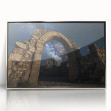 Framed acrylic artwork depicting a vibrant landscape of canyons with rich colors and intricate details, perfect for enhancing modern home decor.